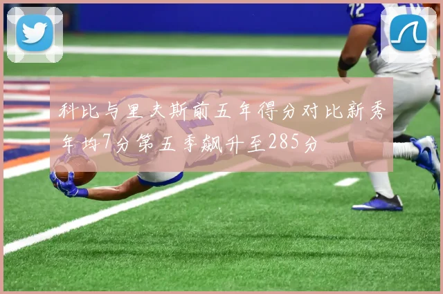科比与里夫斯前五年得分对比新秀年均7分第五季飙升至285分